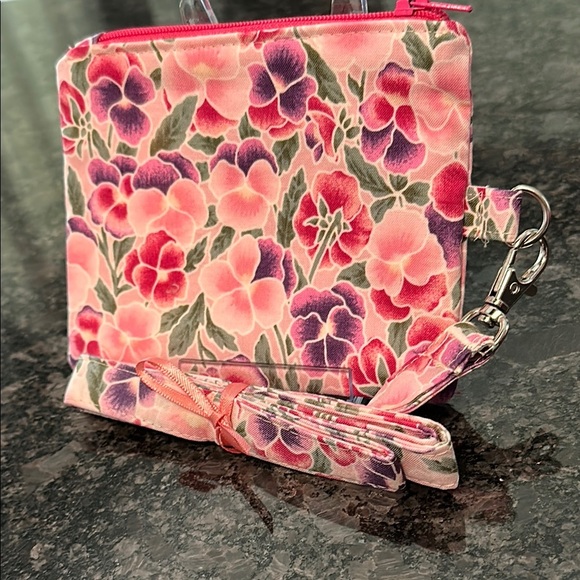 Floral Pink and Purple Women's Bag - Picture 3 of 10